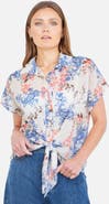 Yumi Cotton Paisley Print Tie Knot Shirt
