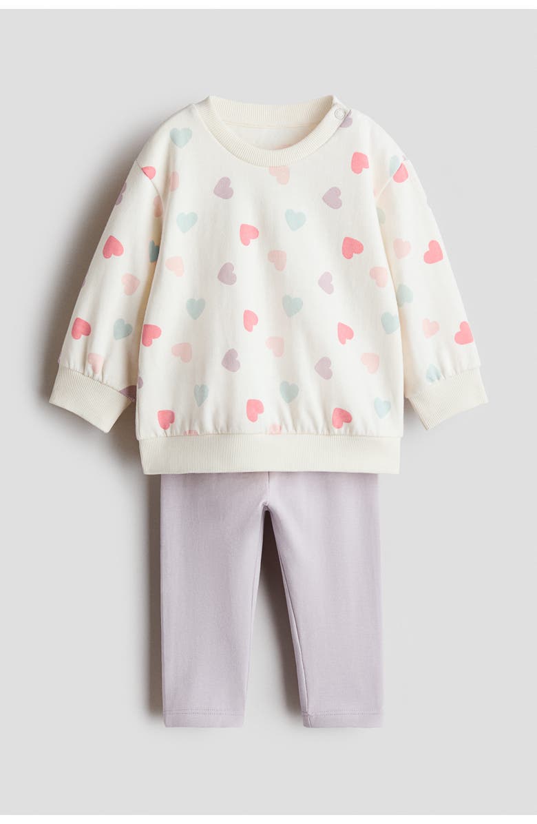 H&M 2-piece Sweatshirt And Leggings Set, Main, color, 