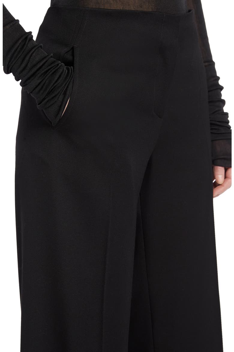 Pipa Wide Leg Virgin Wool Pants, Alternate, color, BLACK