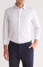 Armani Collezioni Solid Cotton Twill Dress Shirt