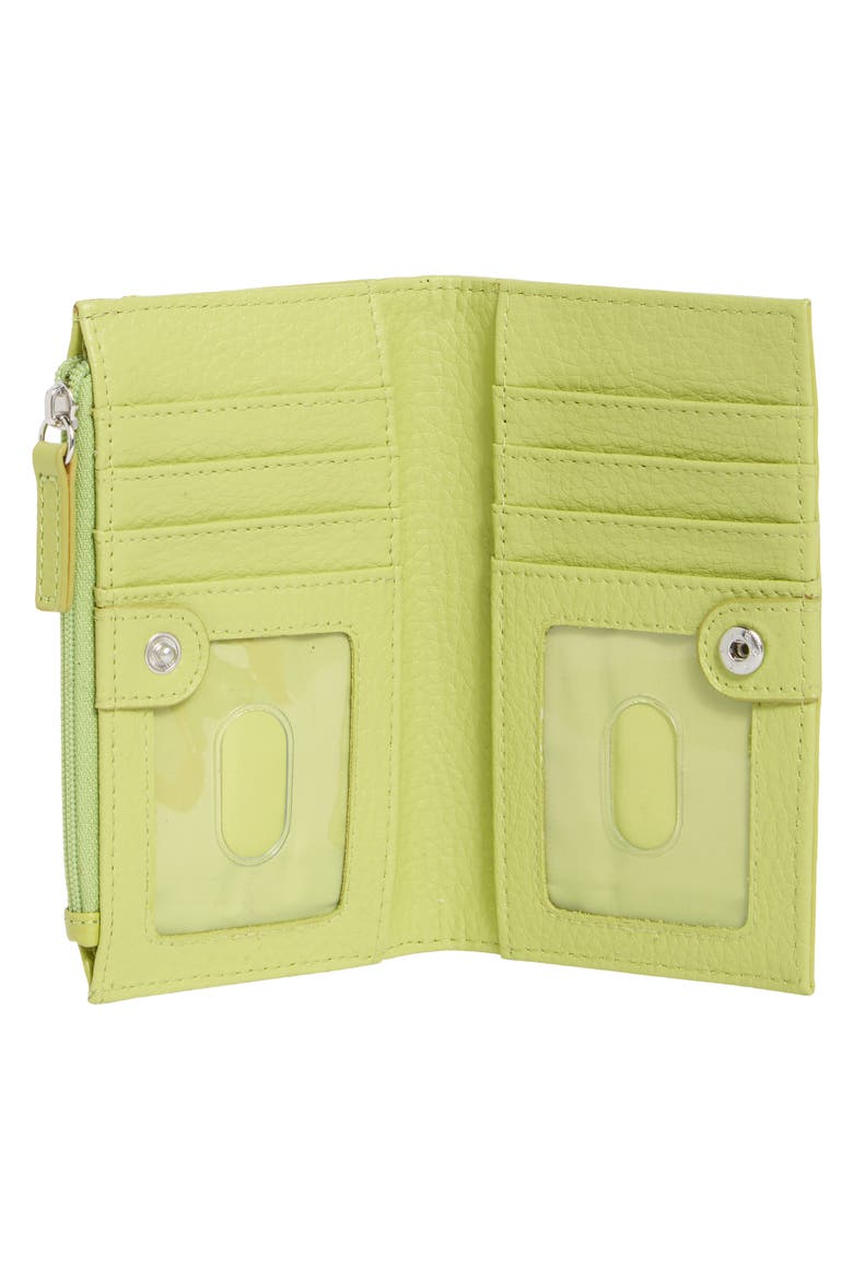 Delilah Slim Bifold Card Wallet, Alternate, color, NEUTRAL GREEN