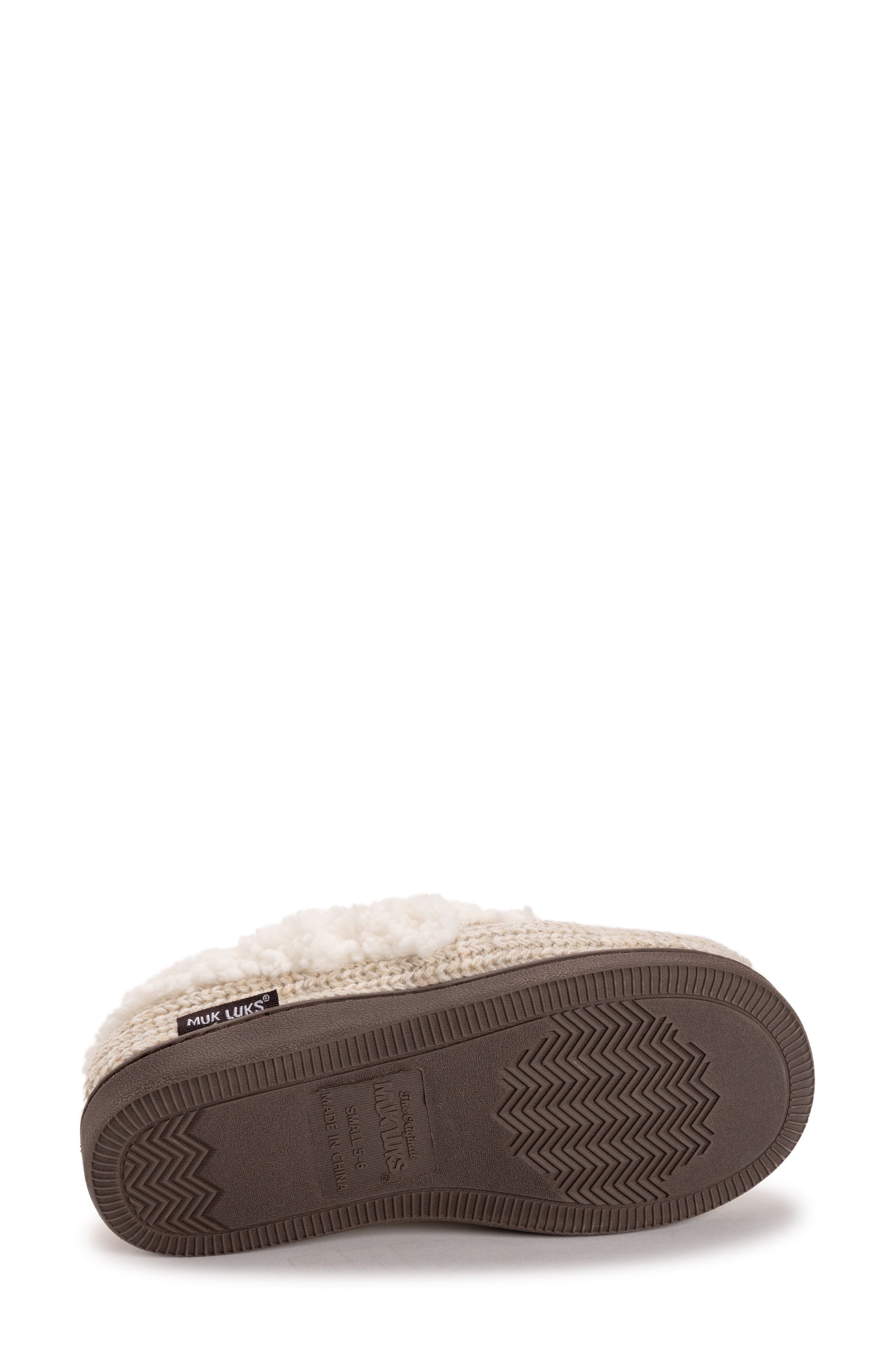 MUK LUKS Anais Faux Fur Moccasin Slipper, Alternate, color, Oatmeal