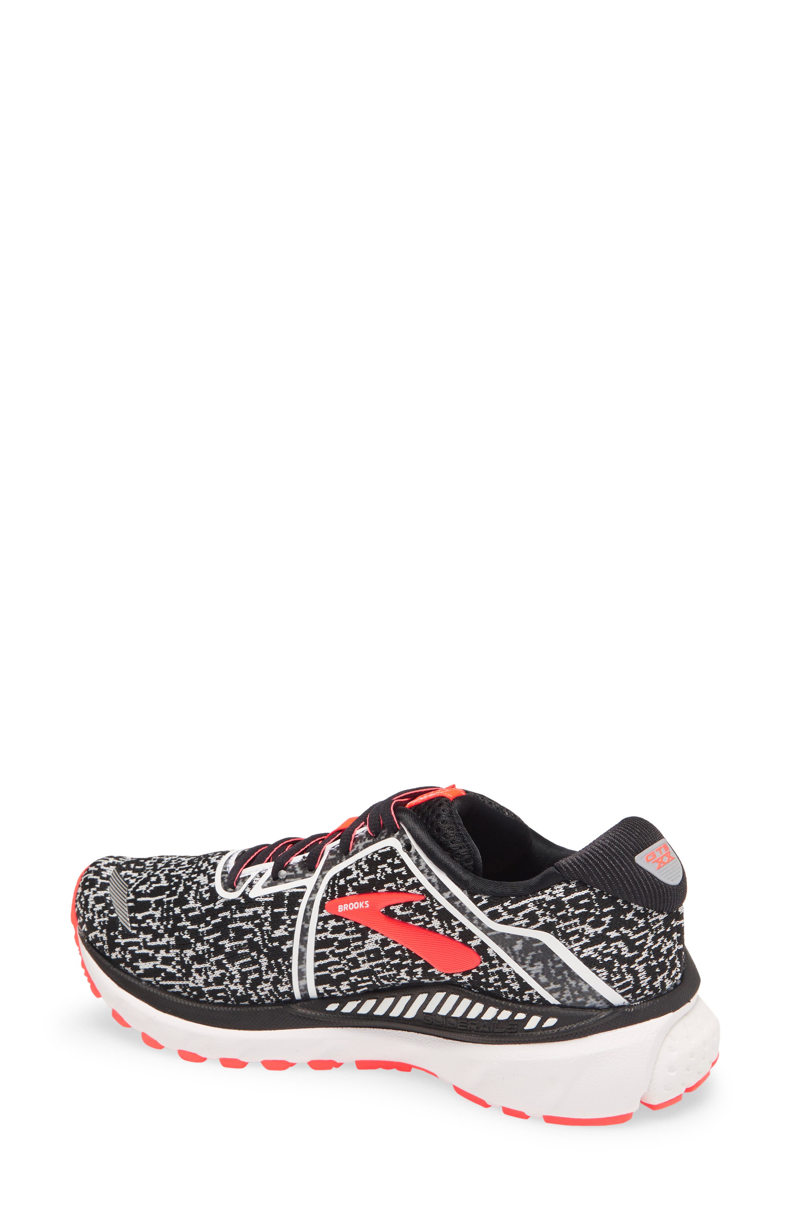 Adrenaline GTS 20 Running Shoe, Alternate, color, BLACK/WHITE/FIERY CORAL