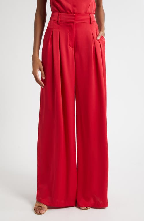 Ramy Brook Oscar Pleated Pants In Red