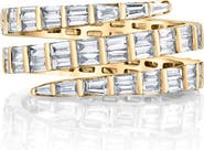 Anita Ko 18k Gold Diamond Baguette Coil Ring
