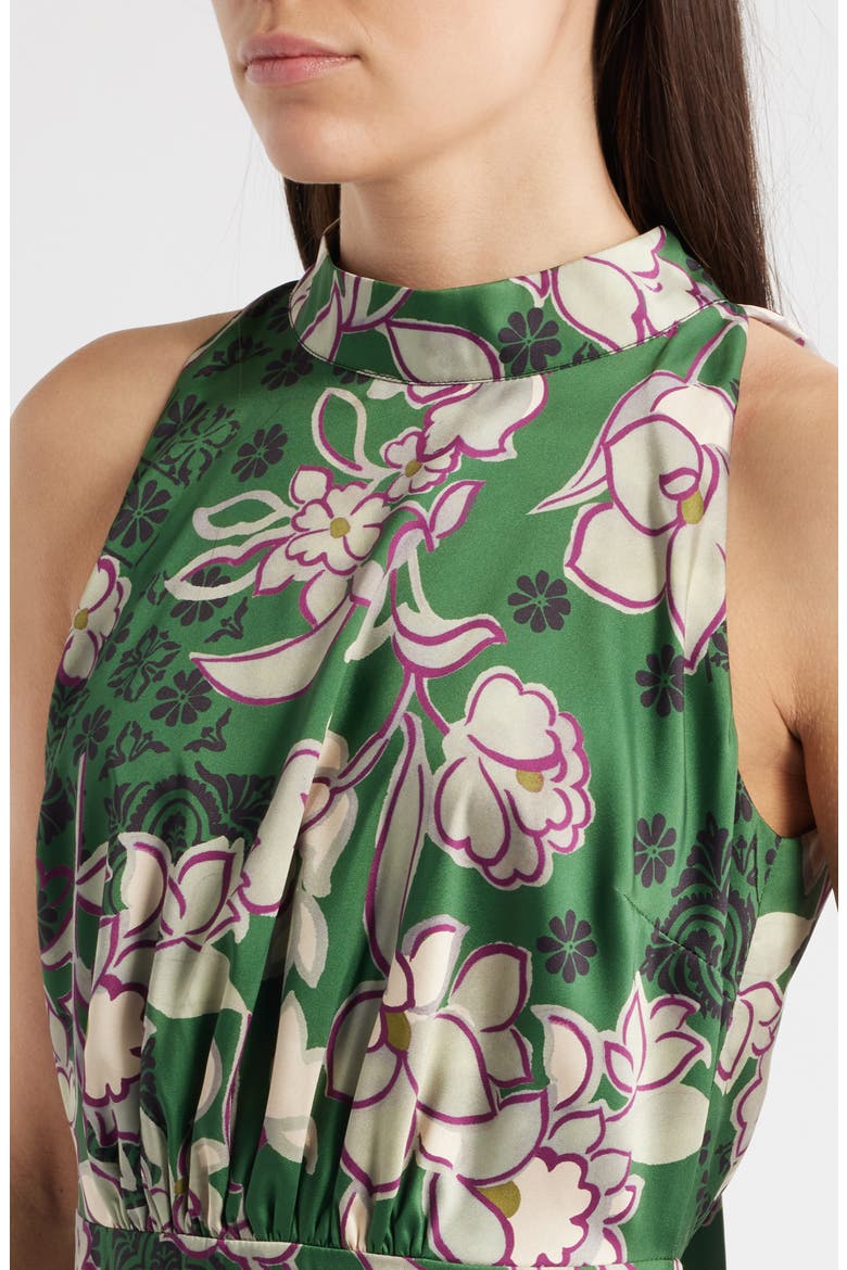 Bandanna Print Maxi Dress, Alternate, color, LODEN/ BERRY