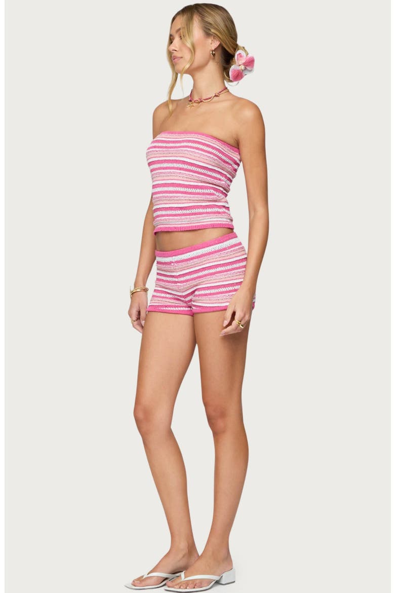Stripe Knit Low Rise Shorts, Alternate, color, MIX