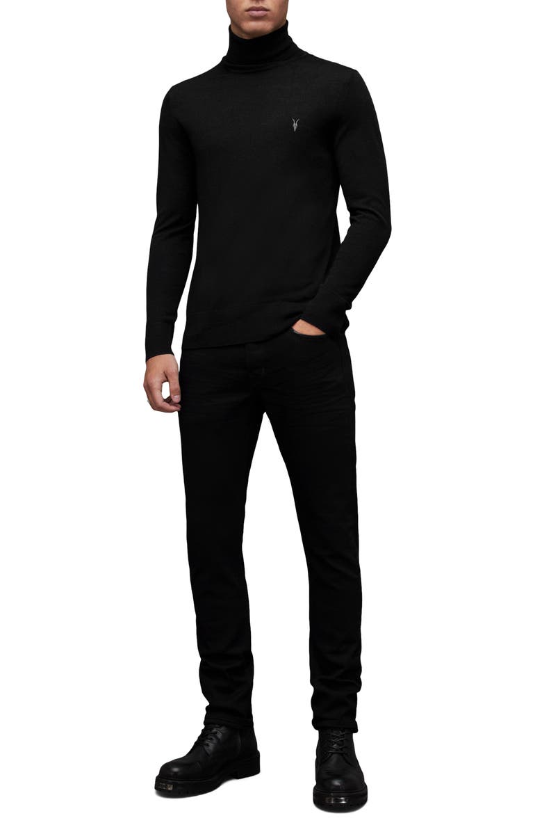 AllSaints Mode Merino Wool Turtleneck Sweater, Alternate, color, 