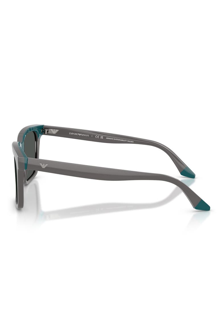 55mm Square Sunglasses, Alternate, color, SHINY OPAL GREY/ BLUE / GREY