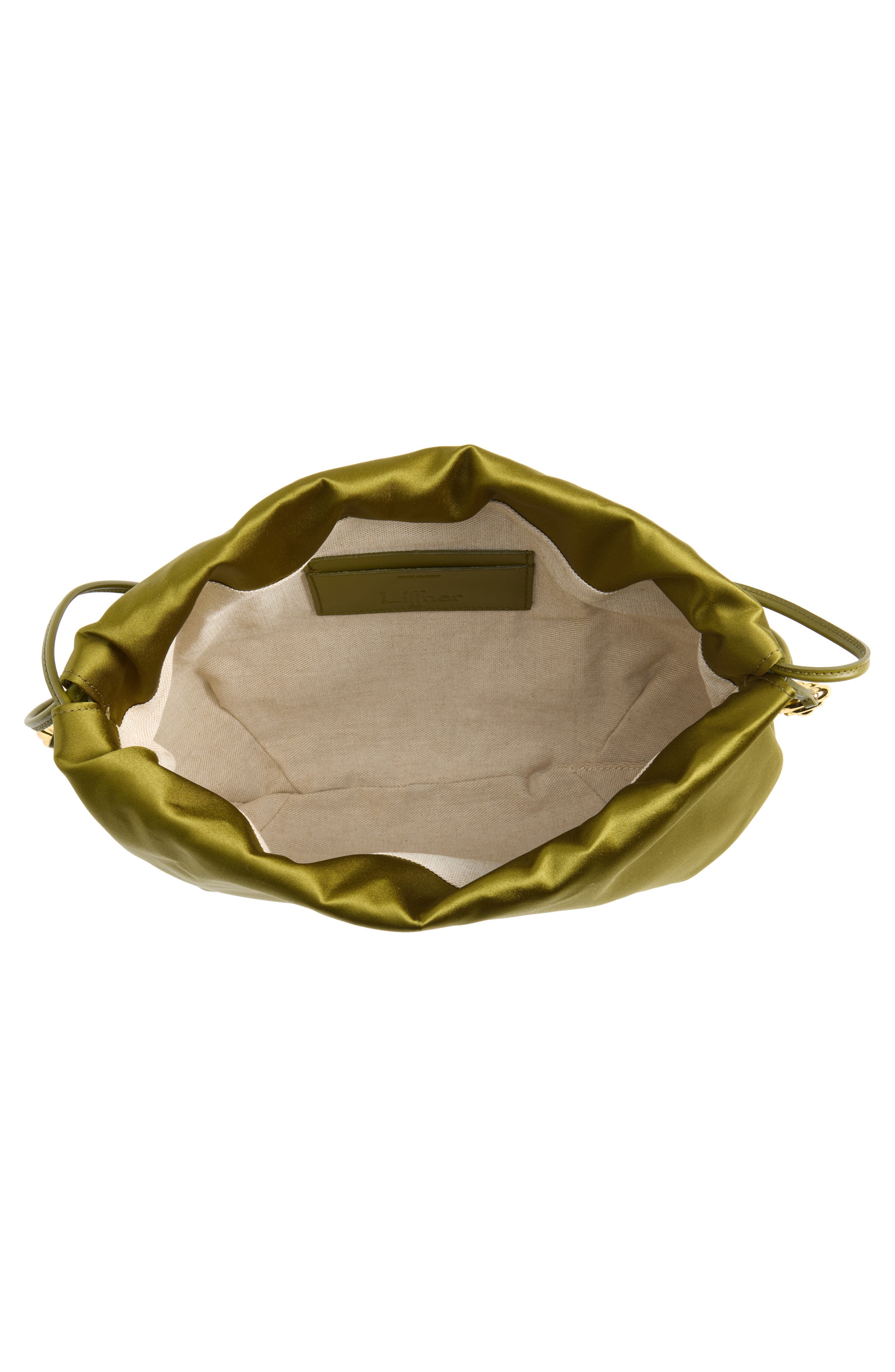 Charm Satin Pouch, Alternate, color, WARM GREEN
