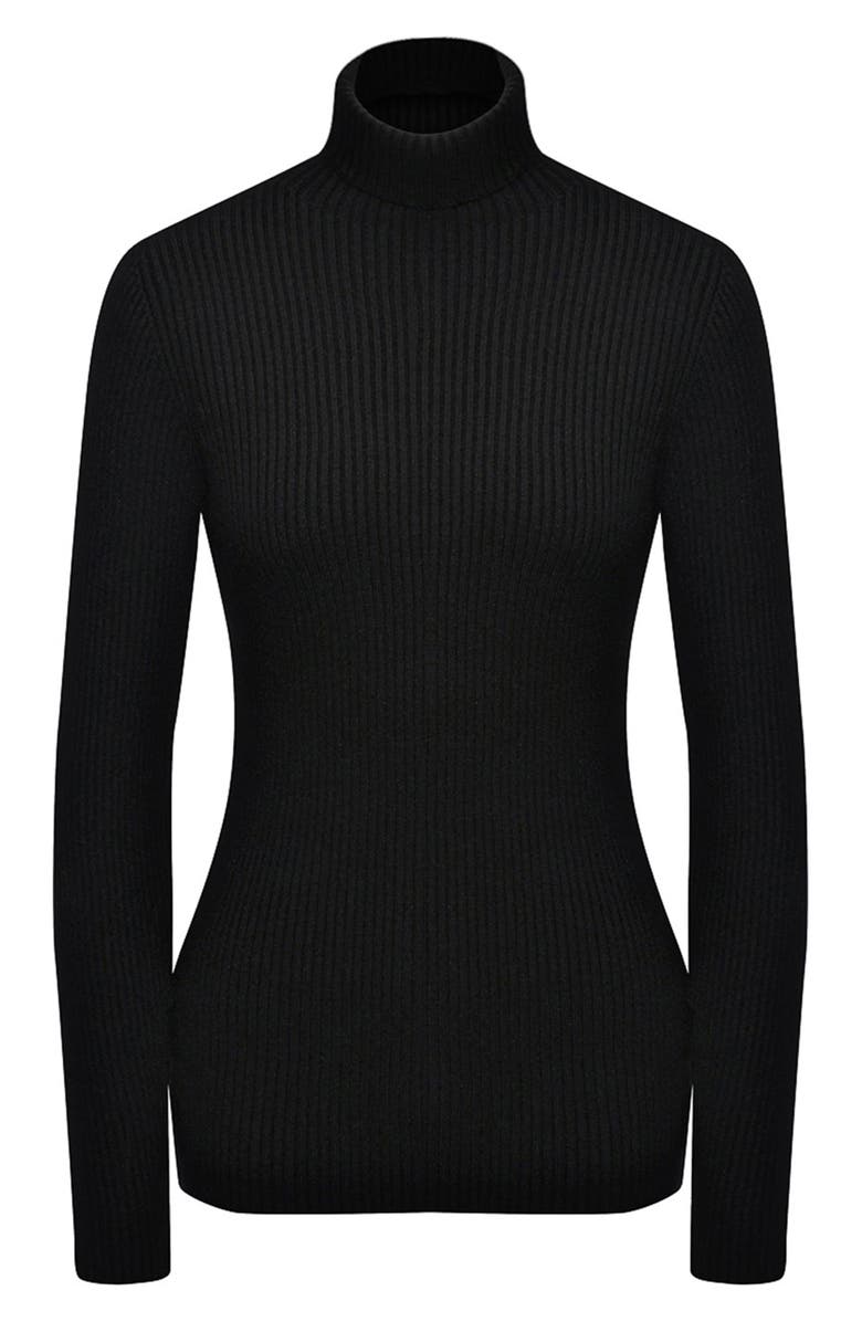 PIETRO BRUNELLI MATERNITY Aurora Turtleneck Rib Maternity Sweater, Alternate, color, Black