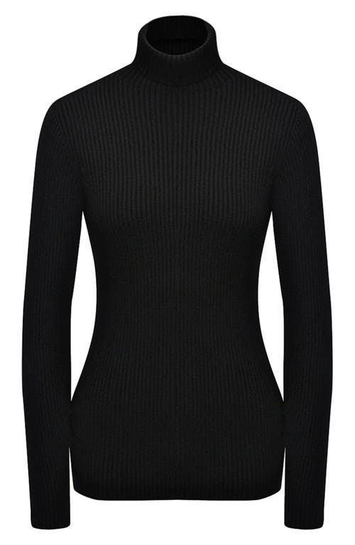 Pietro Brunelli Aurora Turtleneck Rib Maternity Sweater In Black