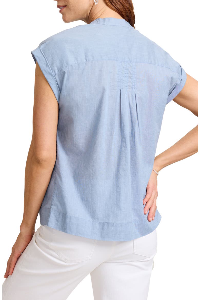 Voile Voyage Button-Up Top, Alternate, color, PORT SIDE BLUE