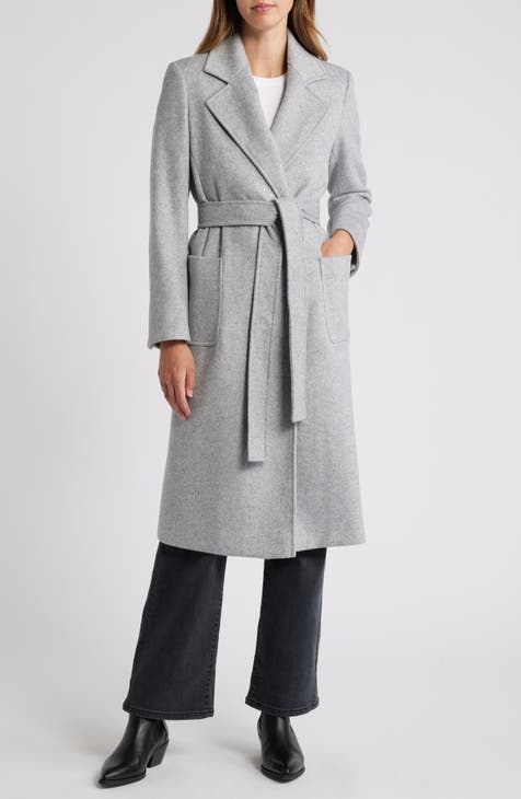 Long gray wool coat hotsell