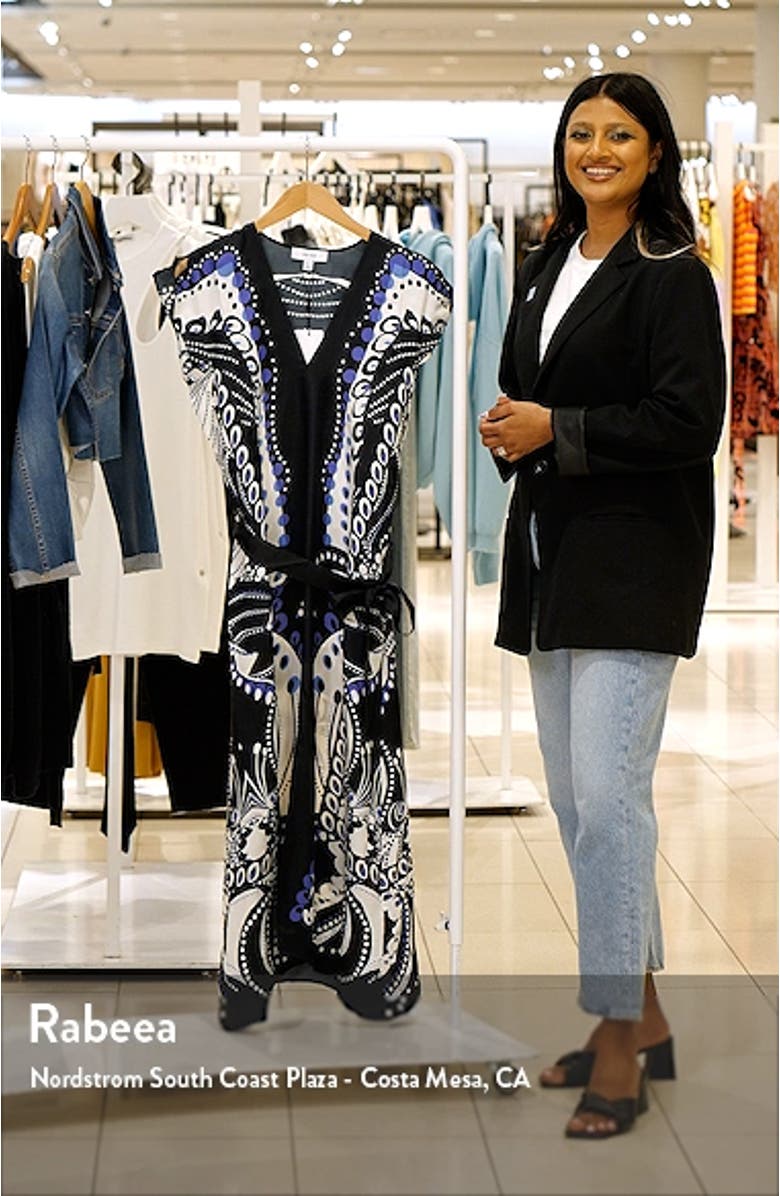 Freja Print Tie Waist Midi Dress, sales video thumbnail