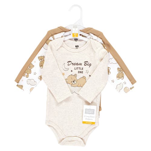Hudson Baby Essential Long-sleeve Cotton Bodysuit Triple Set