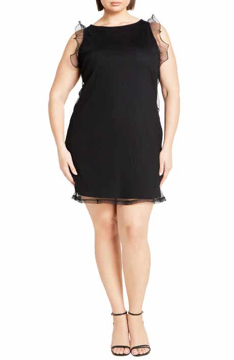 City Chic Kezia Mesh Overlay Cocktail Dress