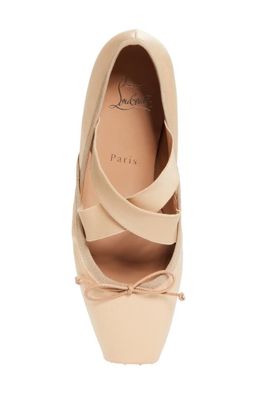 Christian Louboutin Cassiasticina Ballet Flat In Neutral