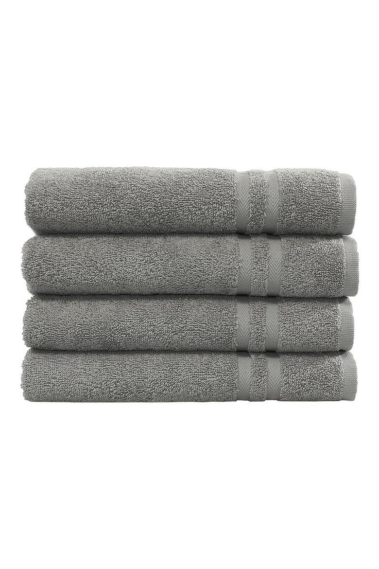 Denzi Turkish Cotton Hand Towel - Set of 4, Alternate, color, DARK GREY