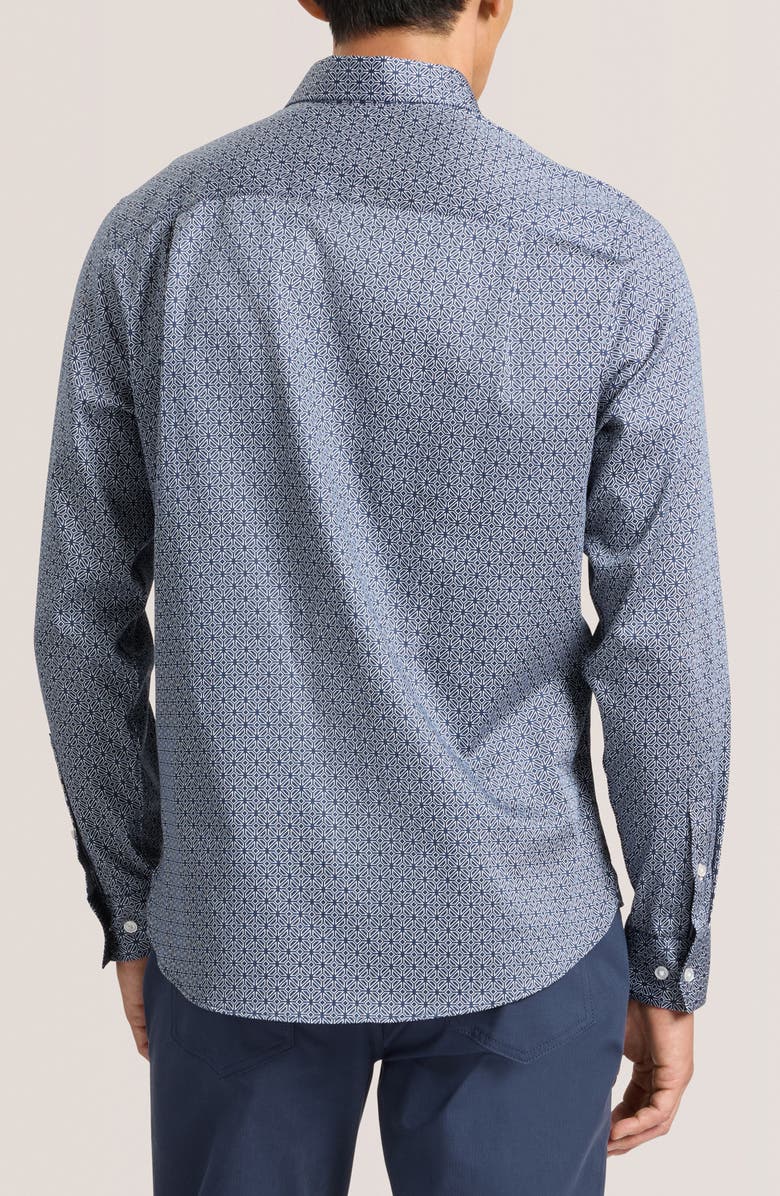 Ted Baker Soren Clarot Print Long Sleeve Button-Up Shirt, Alternate, color, Dark Denim