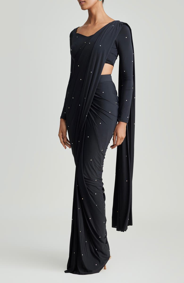 holiCHIC Five Second Beaded Saree, Alternate, color,