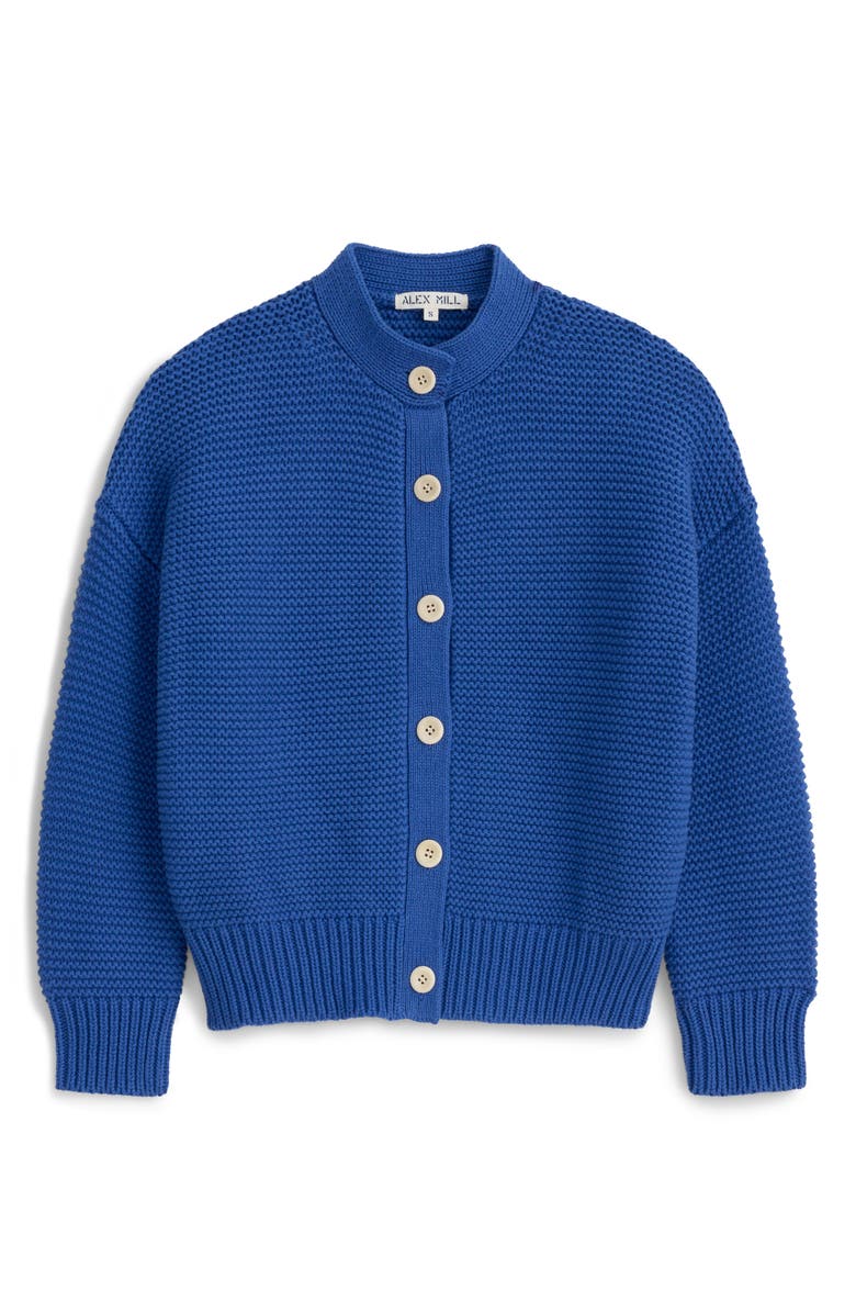 Alex Mill Chunky Cotton Cardigan, Alternate, color, Cosmic Blue