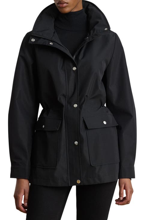Hooded Contrast Trim Windbreaker Jacket
