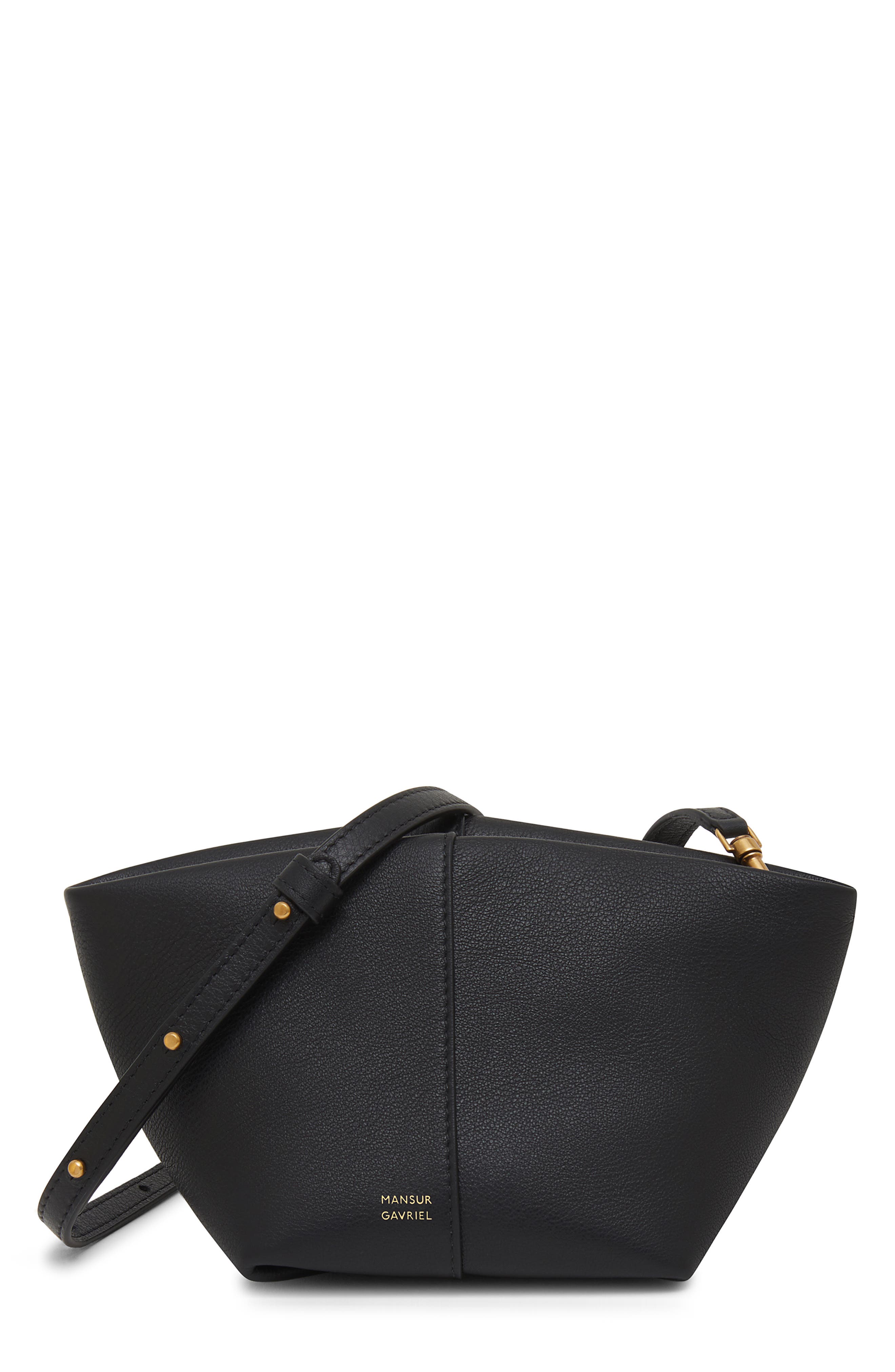 Mansur Gavriel Mini Tulipano Leather Crossbody Bag, Main, color, 