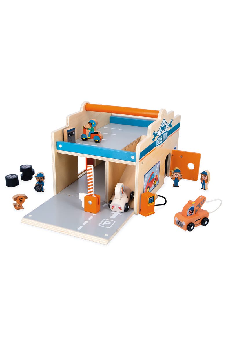Crossroads My First Garage Wooden Play Set, Alternate, color, NO COLOR