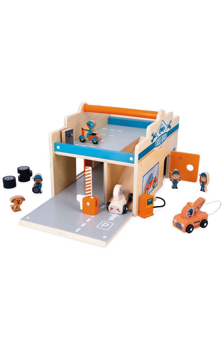 Janod Crossroads My First Garage Wooden Play Set, Alternate, color, 