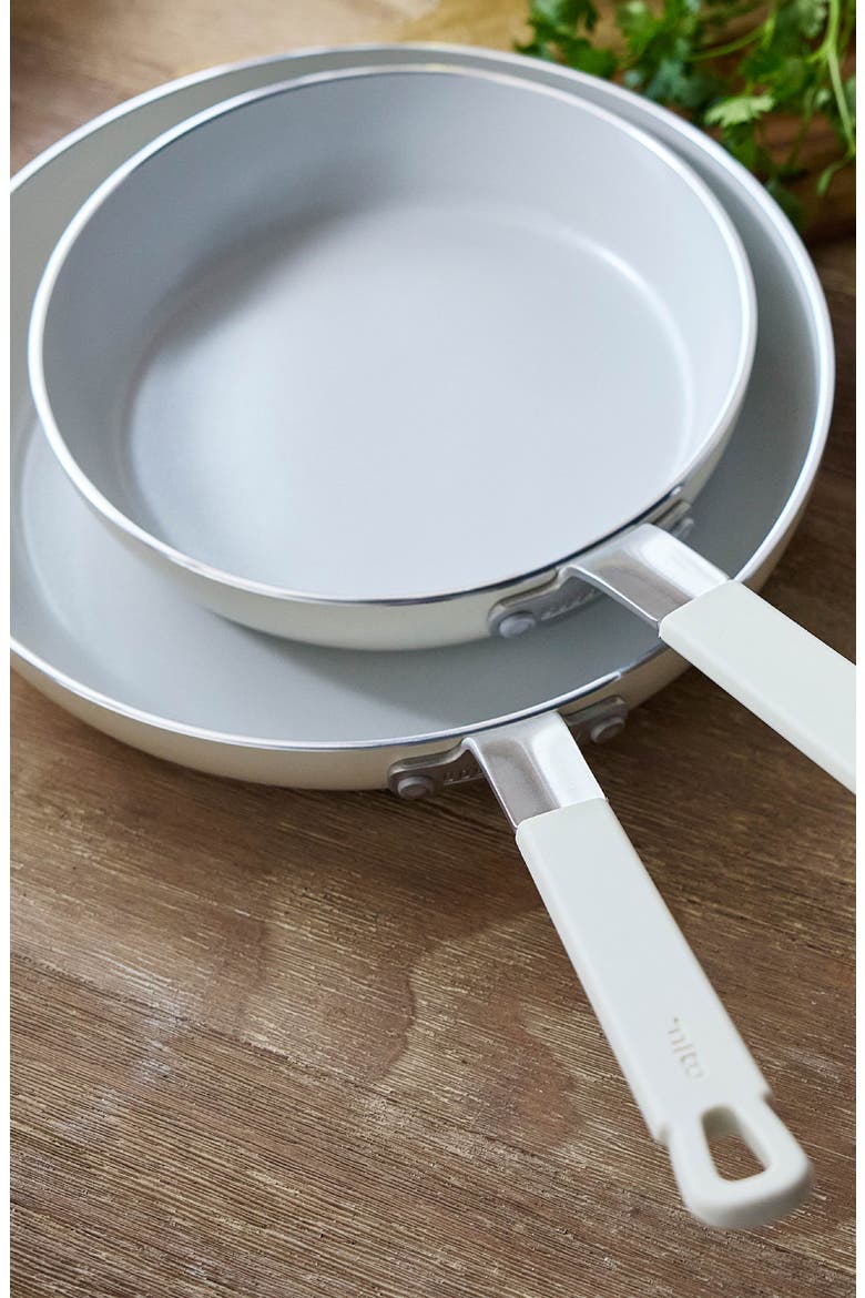 x Bobby Flay Professional Ceramic Nonstick 8" & 10" Frypan Set, Alternate, color, CREAM