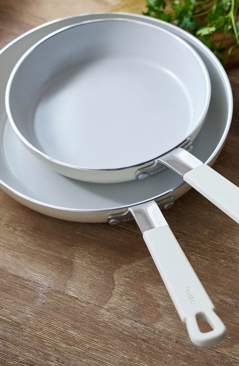 GreenPan x Bobby Flay Professional Ceramic Nonstick 8" & 10" Frypan Set, Alternate, color, Cream