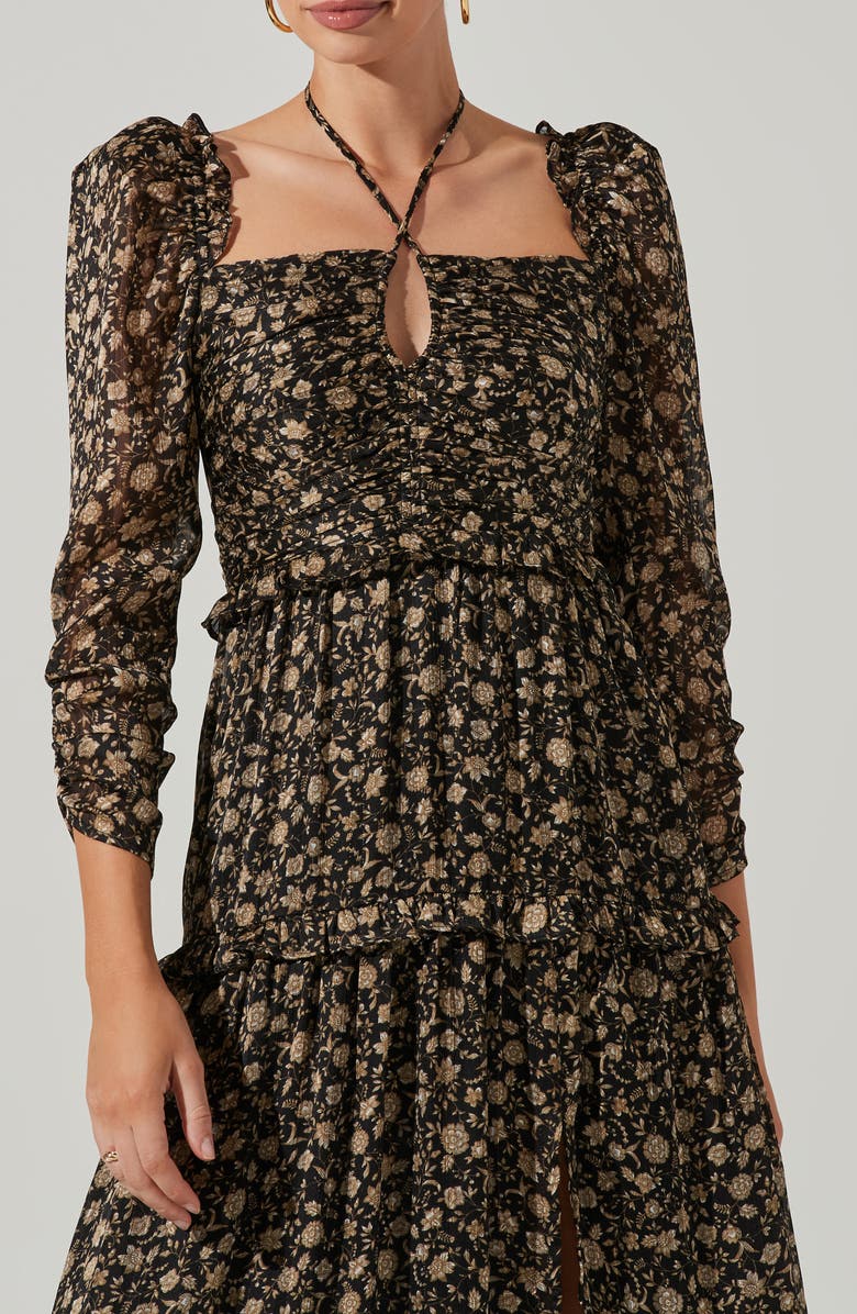 ASTR the Label Lovestruck Floral Tiered Maxi Dress, Alternate, color, 