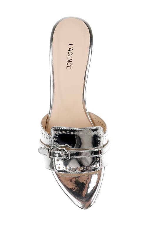 L Agence L'agence Lina Slide Sandal In Silver