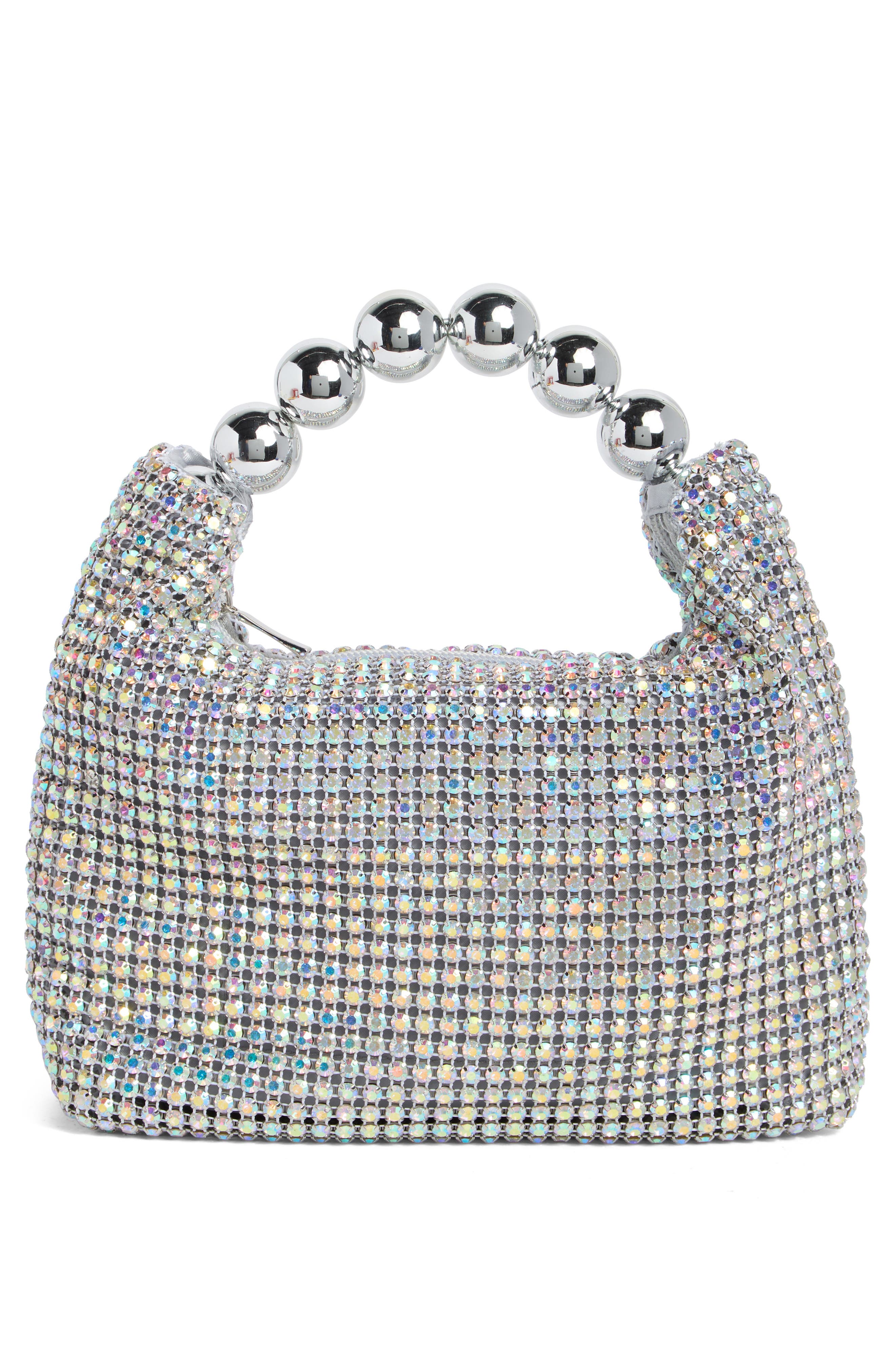 Jessica McClintock Clementine Clutch, Alternate, color, Irridescent Silver