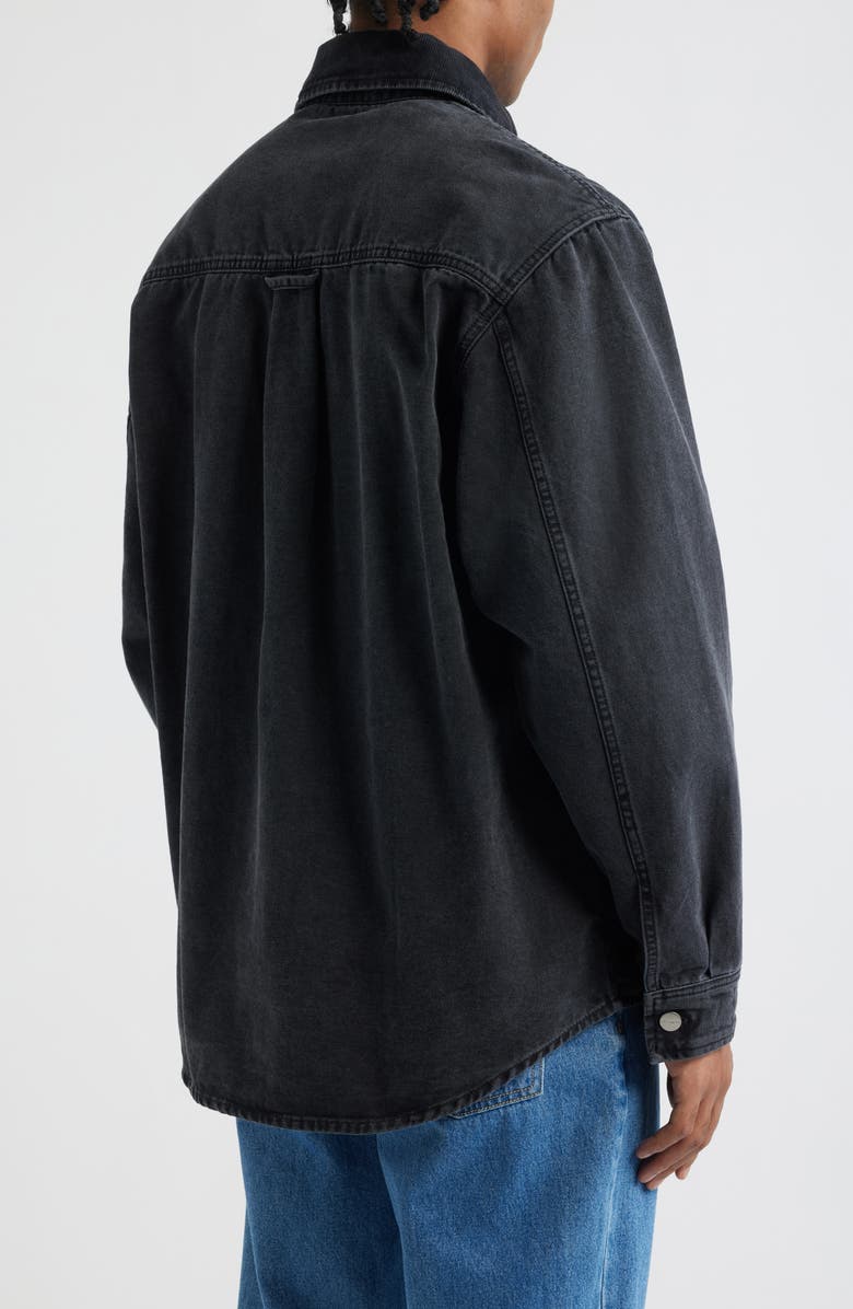Carhartt Work In Progress Mitch Cotton Canvas Shirt Jacket, Alternate, color, Black / Black (Dusky Canvas)