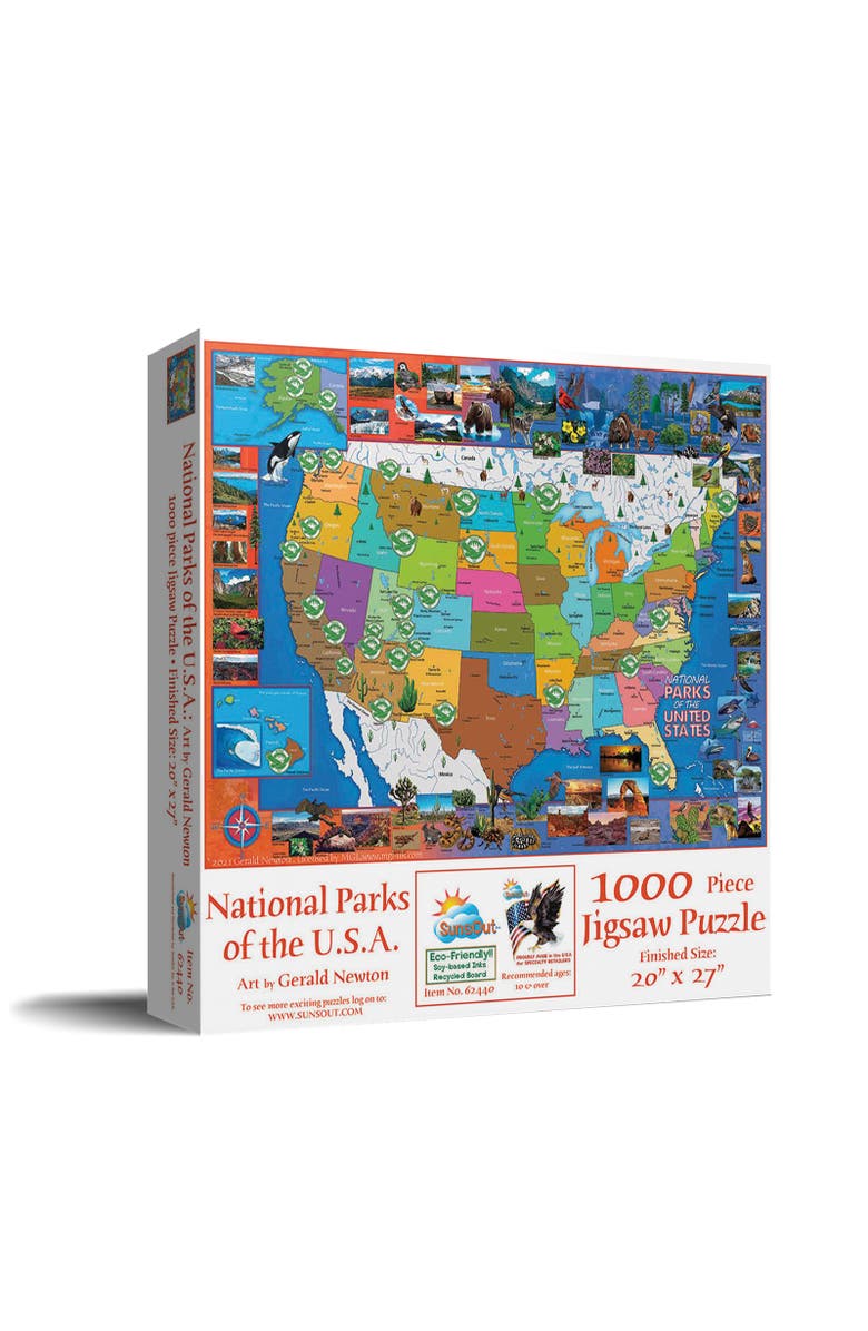 Sunsout National Parks of the USA 1000 piece Jigsaw Puzzle for Adults, Main, color, Multicolor