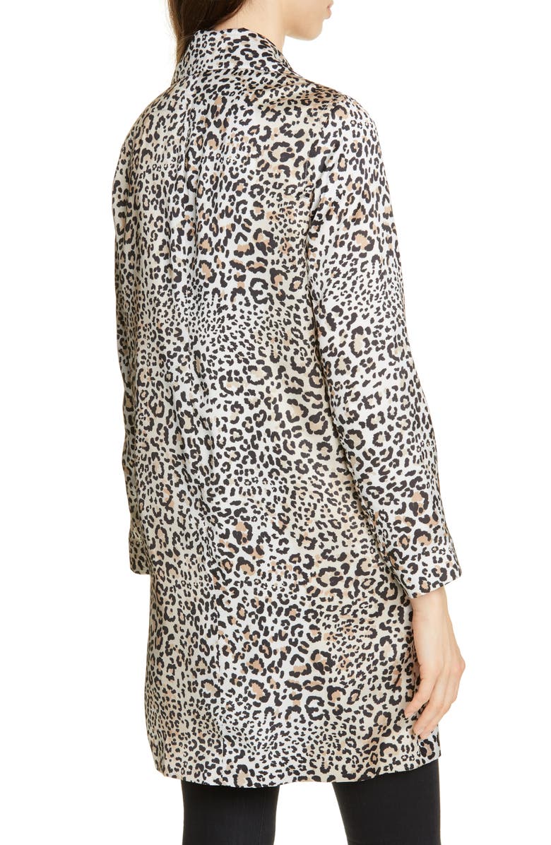 Helene Berman Leopard Print Longline Jacket, Alternate, color,