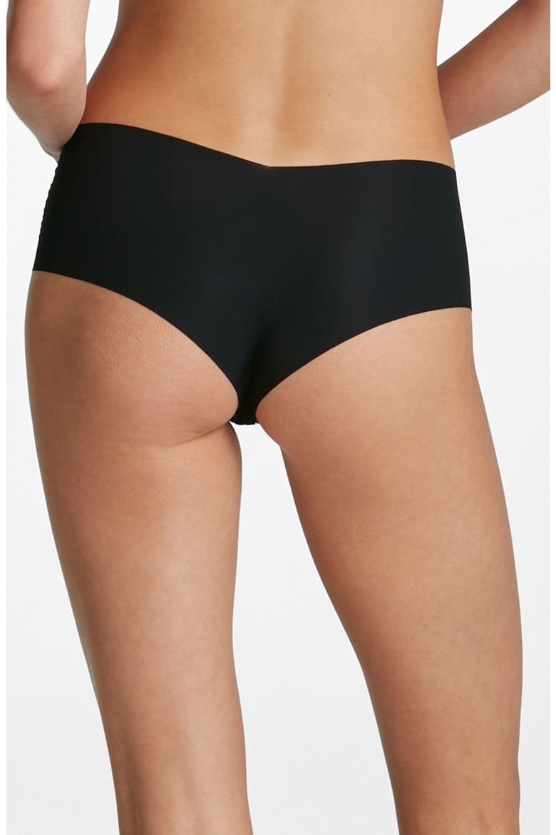 Invisible Rib Girl Shorts, Alternate, color, BLACK