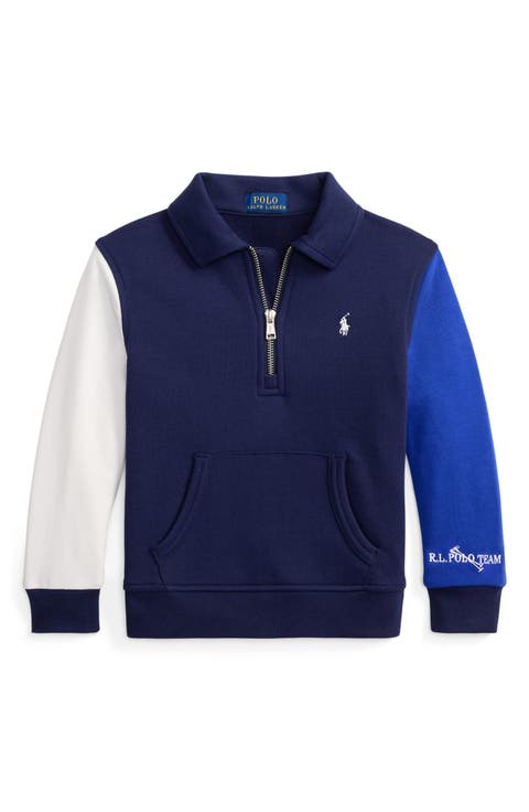 Kids' Colorblock French Terry Half Zip Sweatshirt (Toddler & Little Kid)