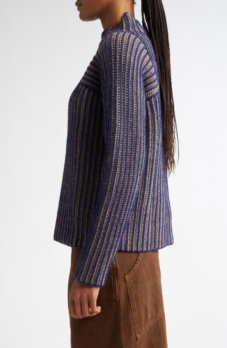 Eckhaus Latta Chalet Funnel Neck Wool Sweater, Alternate, color,