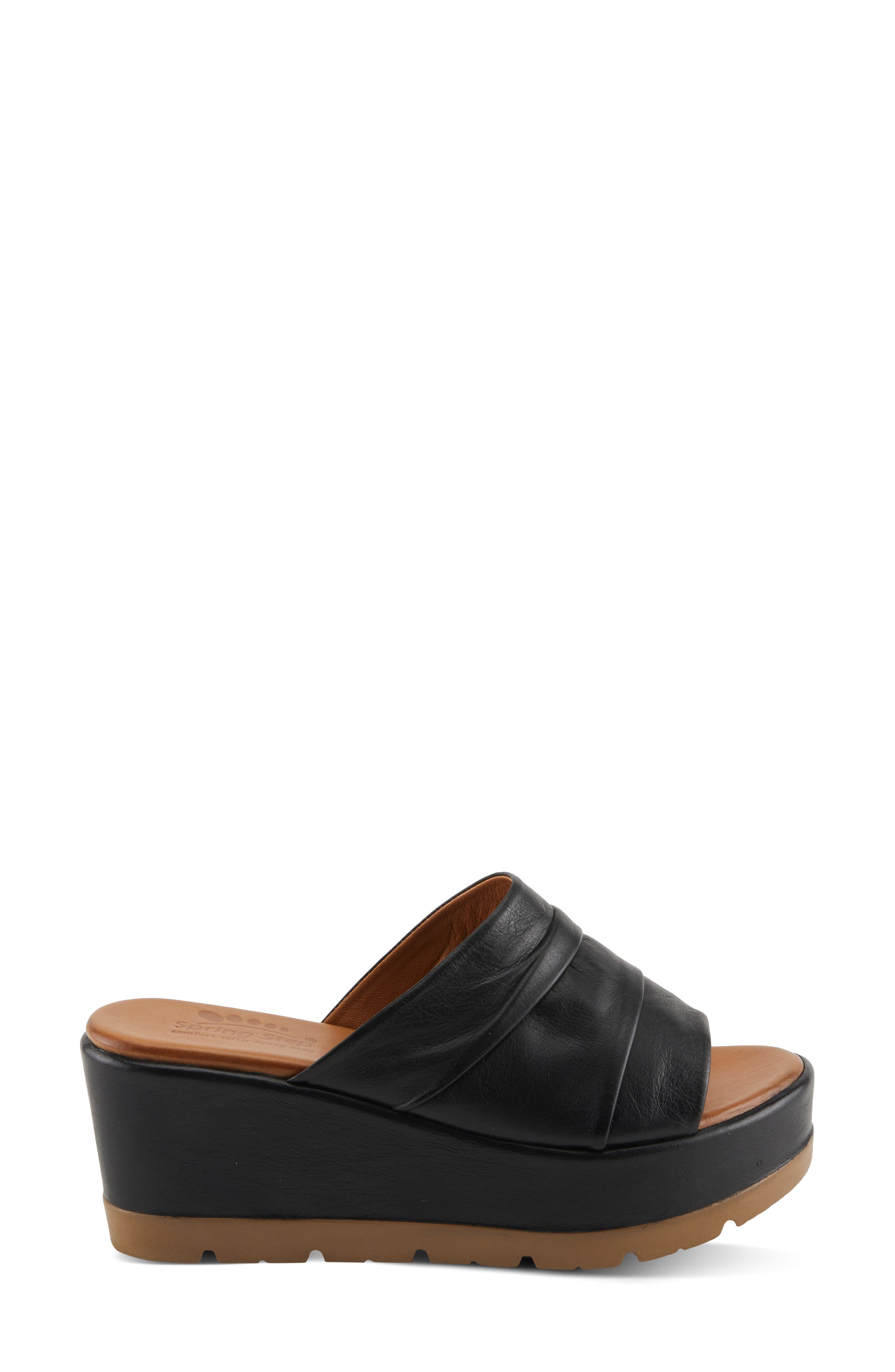 Spring Step Allerton Platform Wedge Slide Sandal, Alternate, color, Black