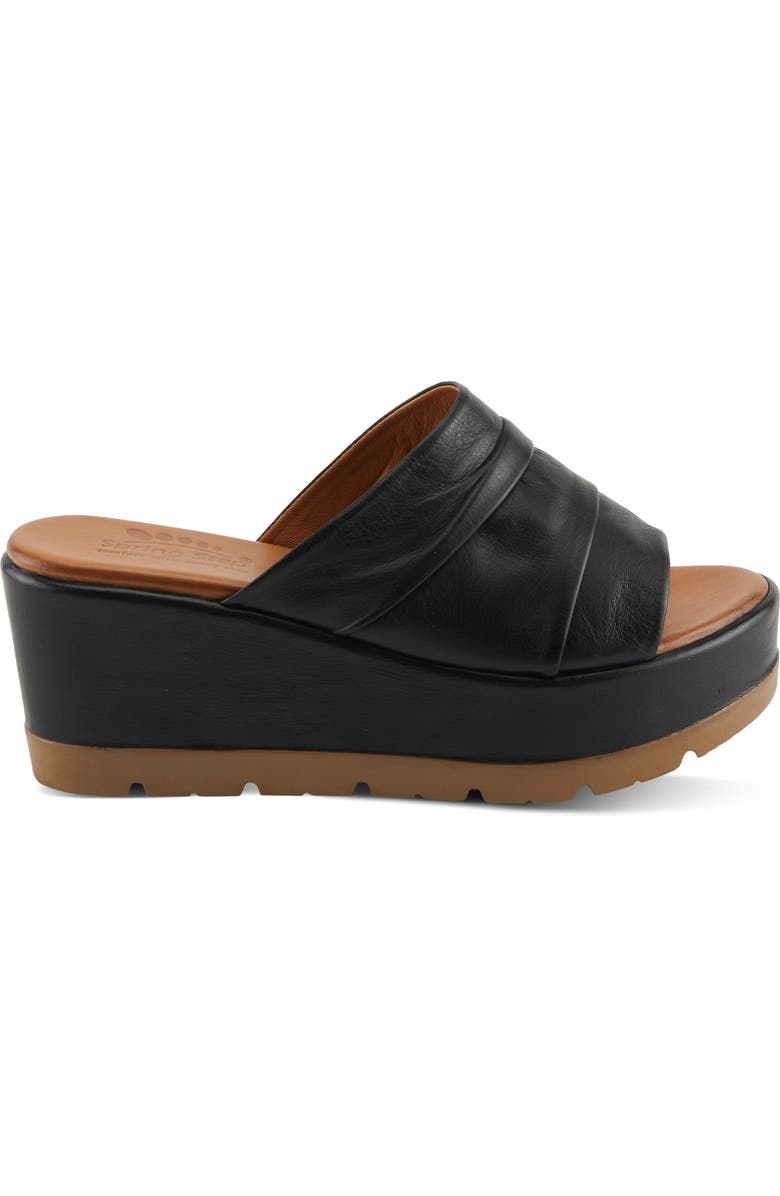 Spring Step Allerton Platform Wedge Slide Sandal, Alternate, color, Black