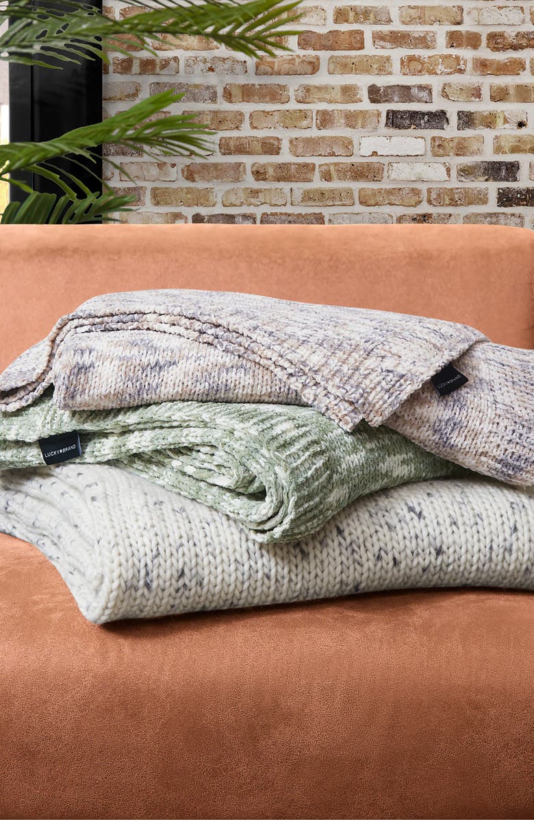 Lucky Brand Calafia Chunky Knit Throw Blanket, Alternate, color, 