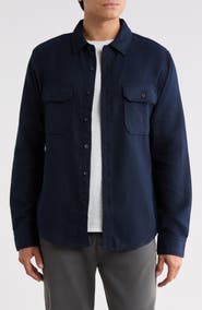 Joe's Stripe Cotton Flannel Overshirt
