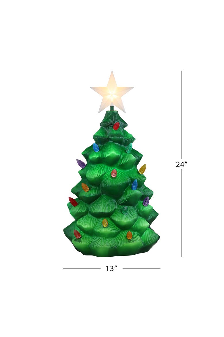 24 in. Lit Nostalgic Tree Blow Mold, Alternate, color, Multicolor