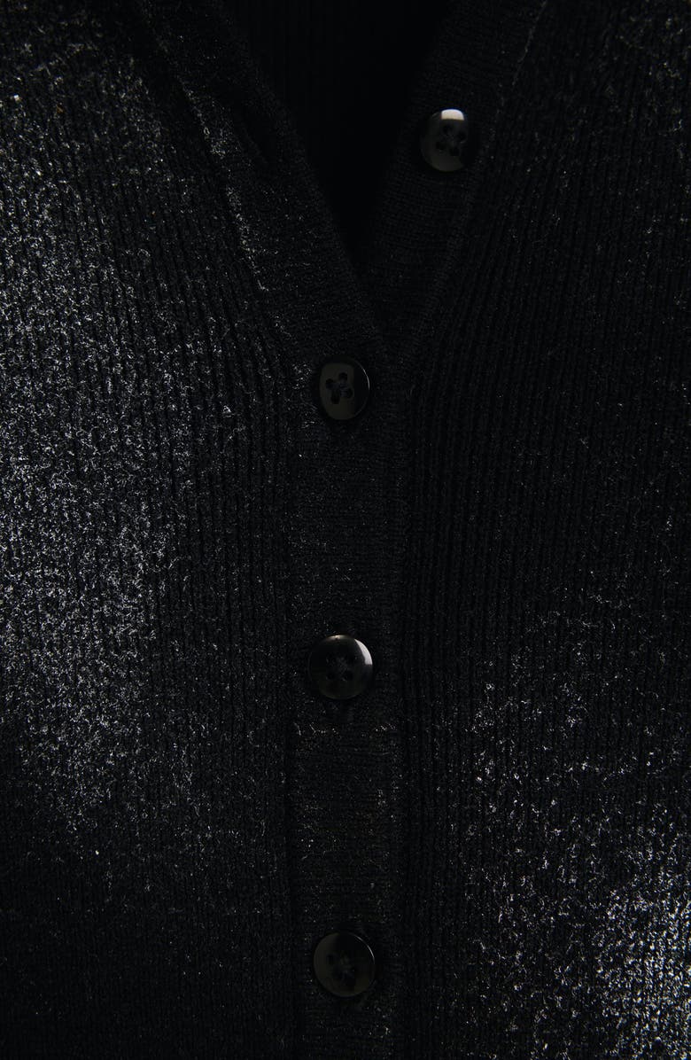 Desigual Collar Cardigan, Alternate, color, Black