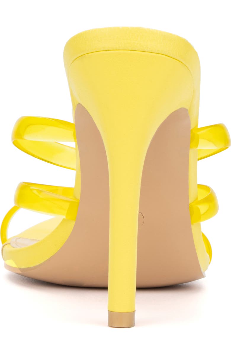 NEW YORK AND COMPANY Biana Clear Strappy Heeled Sandal, Alternate, color, Yellow
