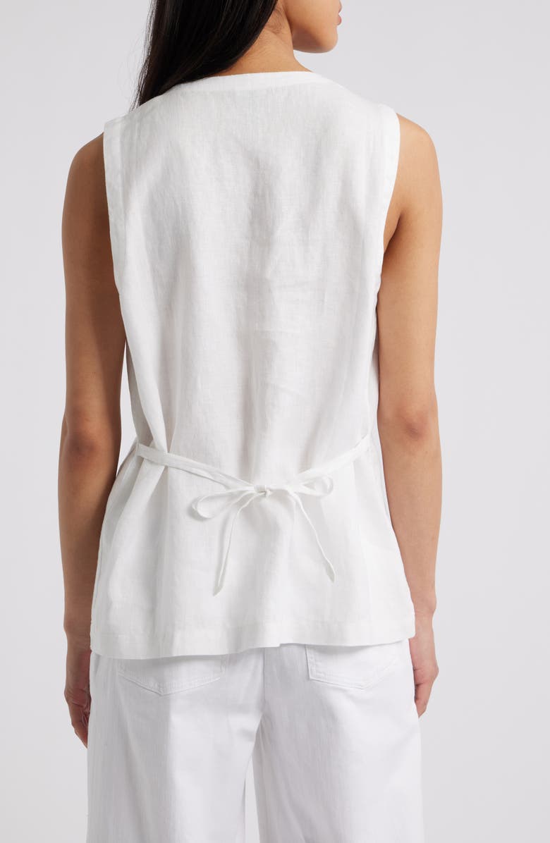 Eileen Fisher Organic Linen Long Vest, Alternate, color,