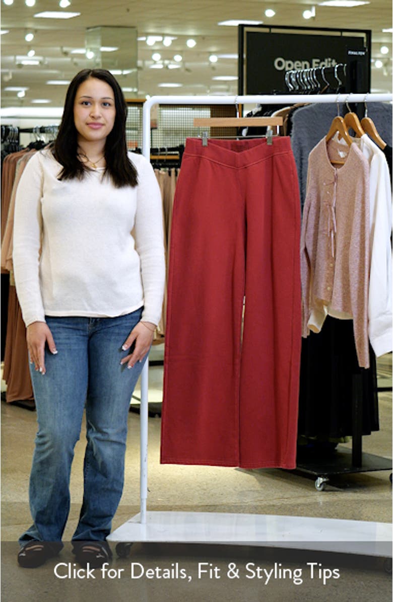 Dustin V-Waist Wide Leg Sweatpants, sales video thumbnail